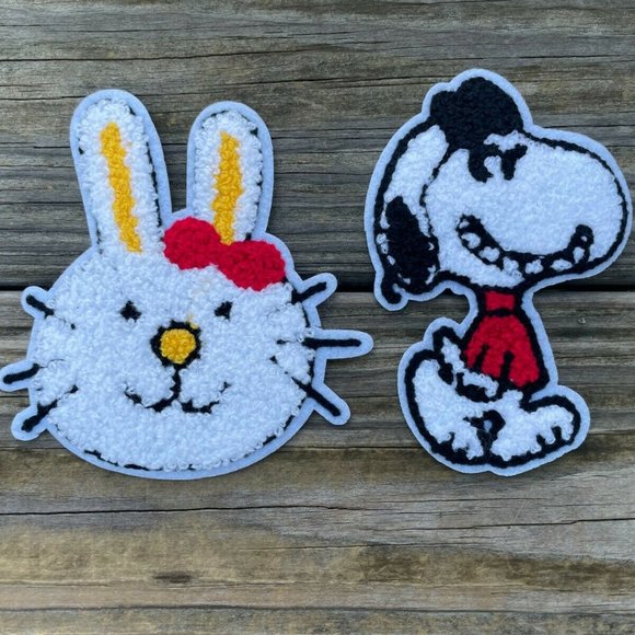 Other - Iron On Patches Fuzzy Applique Patches for Craft Clothes Lot of 2